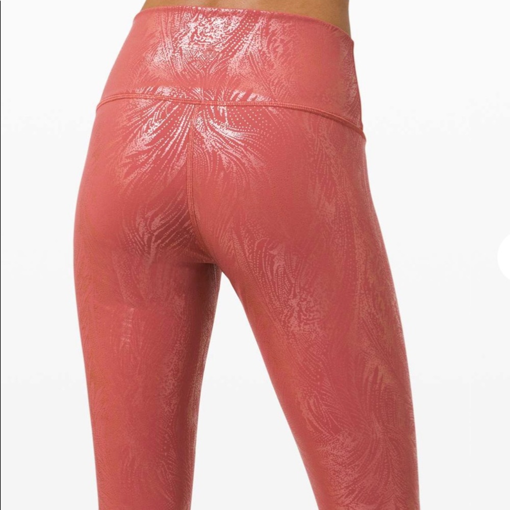 Lululemon Athletica Shimmering Coral Leggings